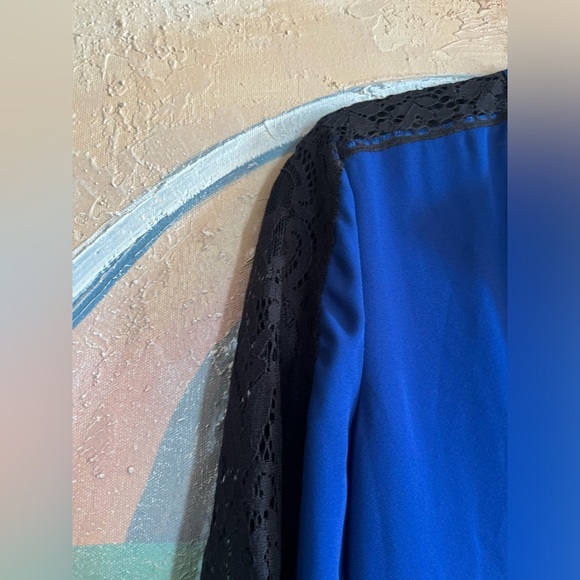 The Kooples Blue Button-down Blouse with lace trims - Picture 2 of 11